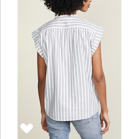 NEW • Joie • Jaquita Short Sleeve Blouse Stripe - Picture 3 of 6